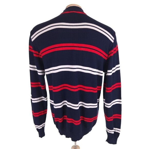 Paul & Shark Yachting Striped 1/2 Zip Sweater L Mens Navy Blue Collection $375 - Picture 9 of 15